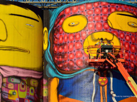 IMAGE 09 OSGEMEOS Giants Vancouver Biennale 2014 detail